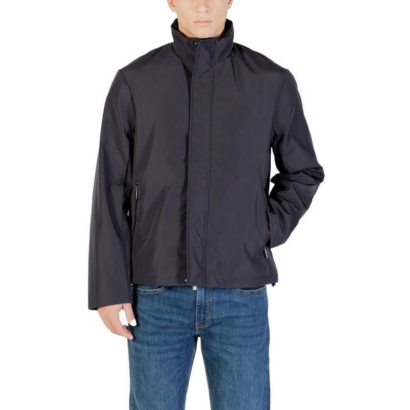 Armani Exchange Blue Polyester Full-Length Men's Jacket